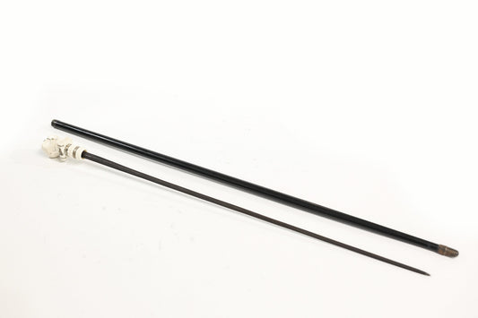 Baston cu sabie din fildes si argint - Accesorii Barbati