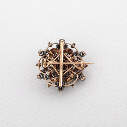 Brosa cu diamante naturale secolul XIX - Brosa