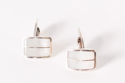Butoni din argint cu sidef Art Deco barbat - Accesorii Barbati