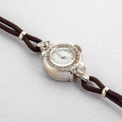 Ceas de dama vintage cu diamante naturale - Accesorii Femei