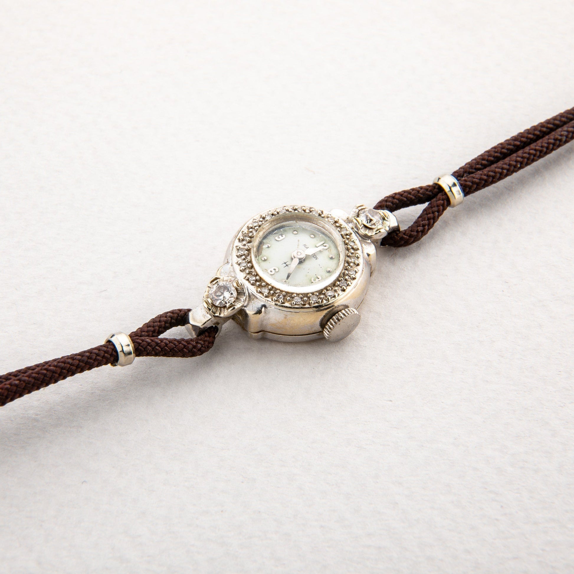 Ceas de dama vintage cu diamante naturale - Accesorii Femei