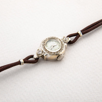 Ceas de dama vintage cu diamante naturale - Accesorii Femei