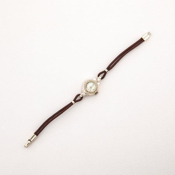 Ceas de dama vintage cu diamante naturale - Accesorii Femei