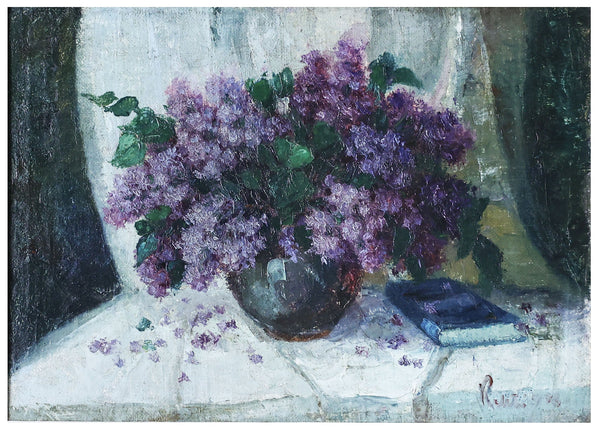 Cornel Ratiu Natura statica cu liliac - Pictura