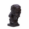 Sculptura din bronz, G. S. POPOIU, FEMEIE ZÂMBIND - TreasureTrove