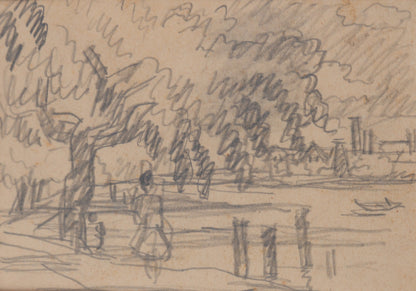 Henri Catargi Schita de Peisaj - Grafica