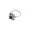 Inel cu safir natural si diamante naturale - Inel