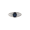 Inel cu safir natural si diamante naturale - Inel