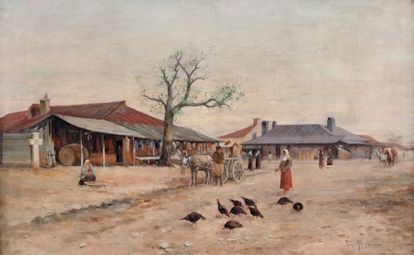 Juan Alpar (Alexandru Paraschivescu) Targ la Campulung - Pictura