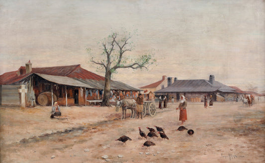 Juan Alpar (Alexandru Paraschivescu) Targ la Campulung - Pictura