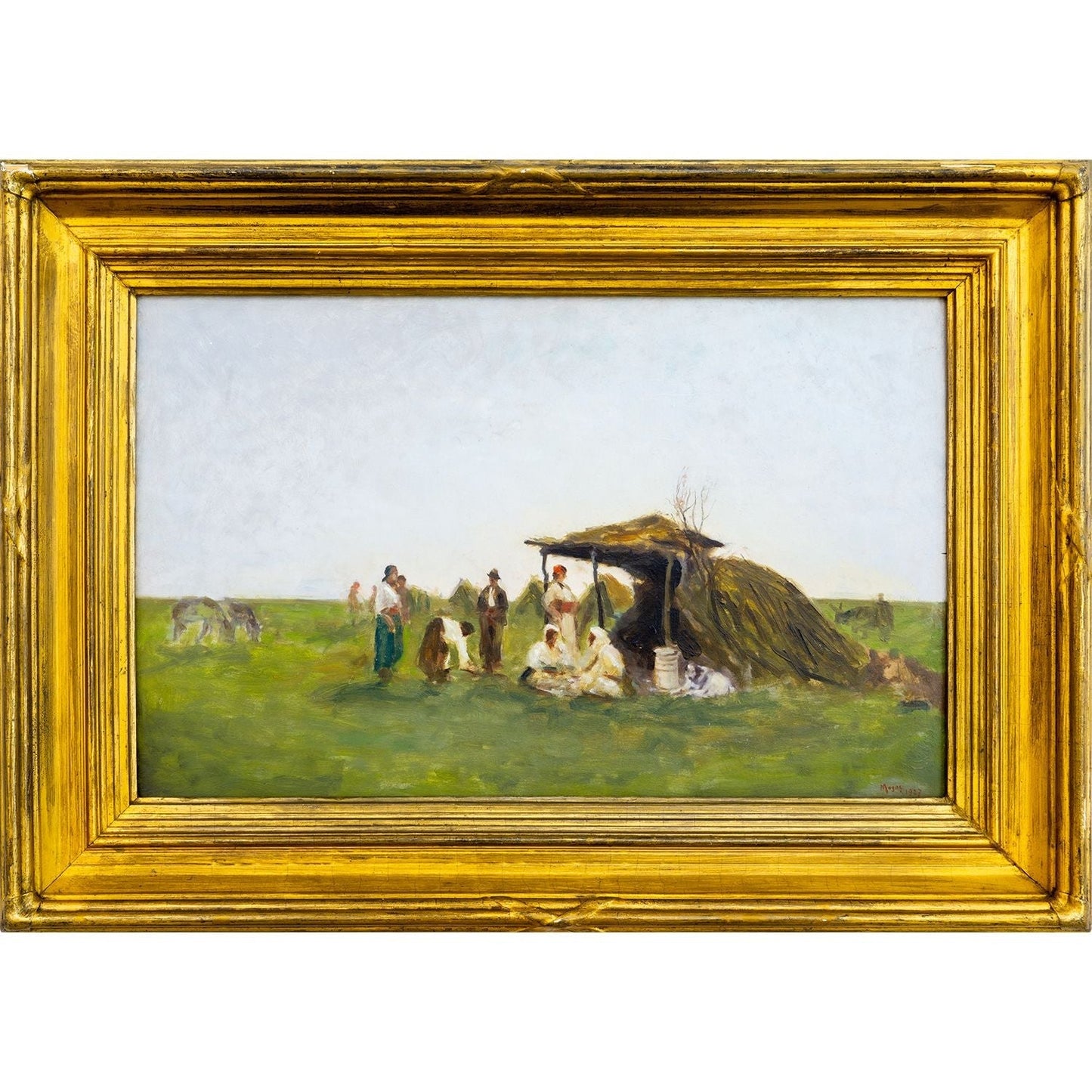 Nicolae Petrescu Mogos Odihna la camp - Pictura