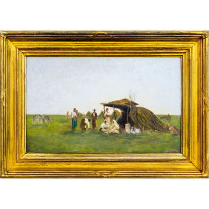 Nicolae Petrescu Mogos Odihna la camp - Pictura