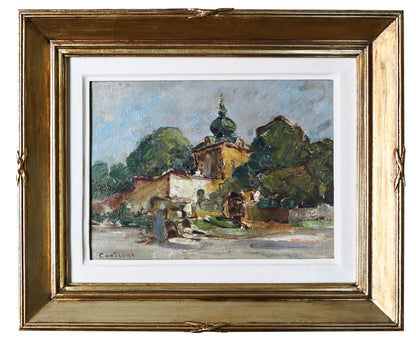 Richard Canisius Peisaj cu case - Pictura