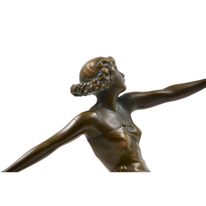 Sculptura bronz, Otto Hafenrichter (1891-1973), Dansatoare - TreasureTrove
