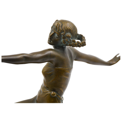 Sculptura bronz, Otto Hafenrichter (1891-1973), Dansatoare - TreasureTrove