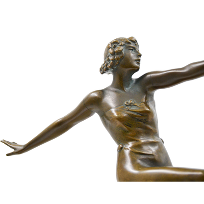 Sculptura bronz, Otto Hafenrichter (1891-1973), Dansatoare - TreasureTrove