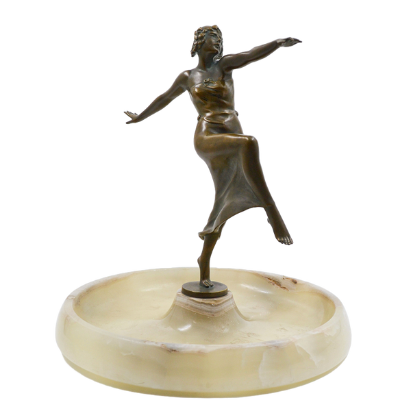 Sculptura bronz, Otto Hafenrichter (1891-1973), Dansatoare - TreasureTrove