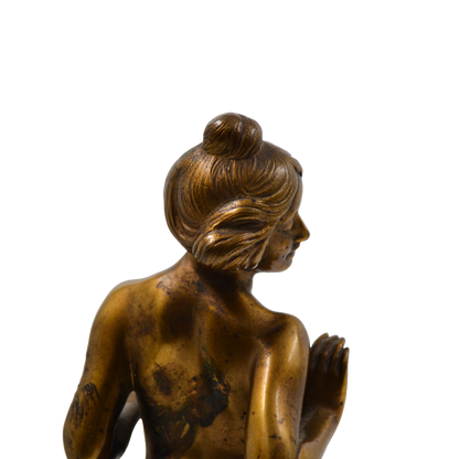 Sculptura bronz dore, "Cochetărie" - TreasureTrove