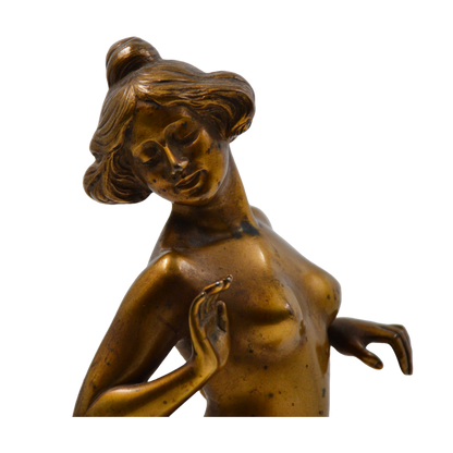 Sculptura bronz dore, "Cochetărie" - TreasureTrove
