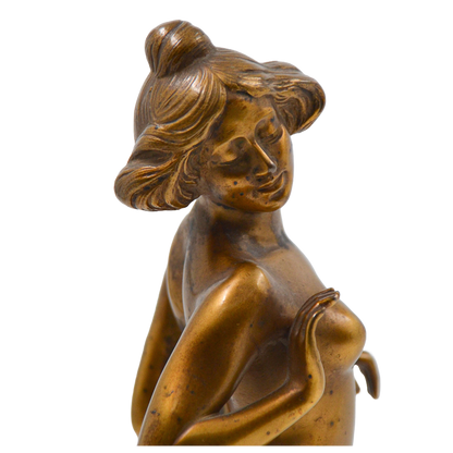 Sculptura bronz dore, "Cochetărie" - TreasureTrove