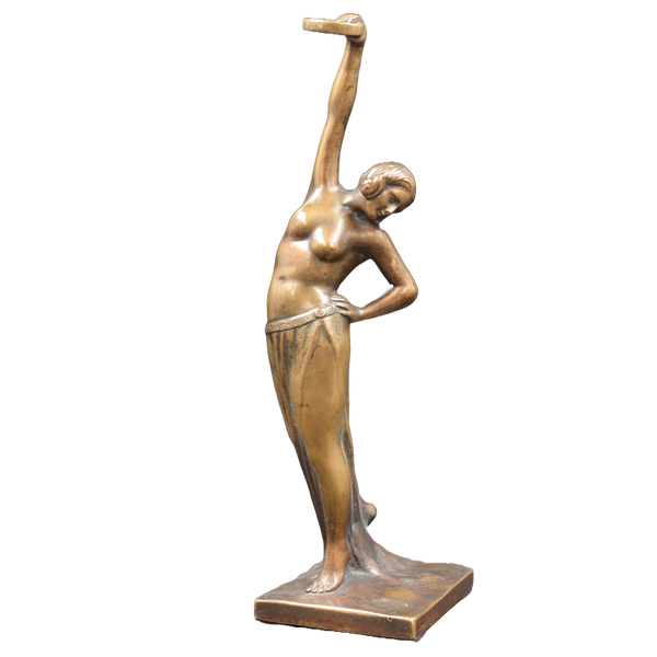Sculptura bronz, Femeie cu tamburină - TreasureTrove