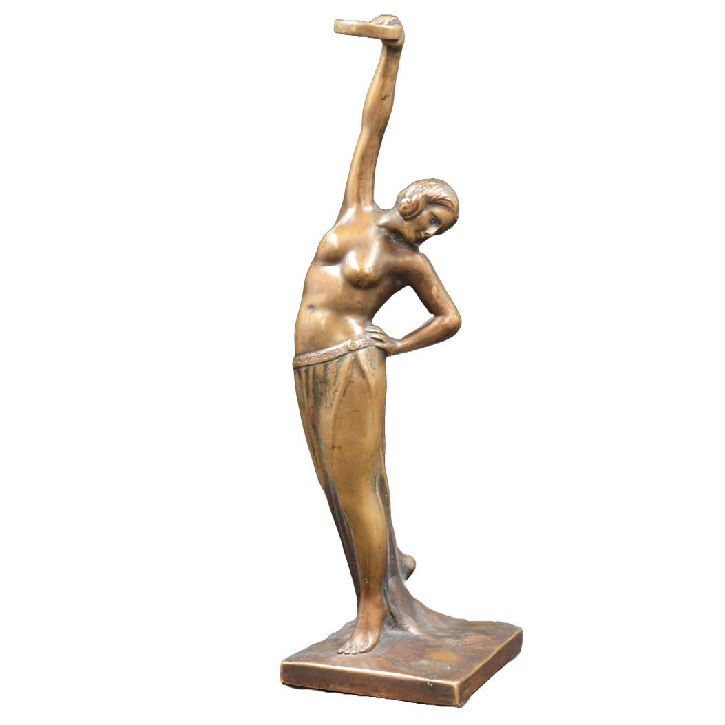 Sculptura bronz, Femeie cu tamburină - TreasureTrove