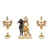 SET PENTRU ȘEMINEU STIL LOUIS XV, DIN MARMURĂ ALBĂ ȘI BRONZ DORÉ - TreasureTrove